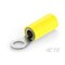 Te Connectivity Ring Terminal, 1/4 in Stud Size, 14 AWG, 600 V, Vinyl Insulated, Yellow 34824 - alternate 1